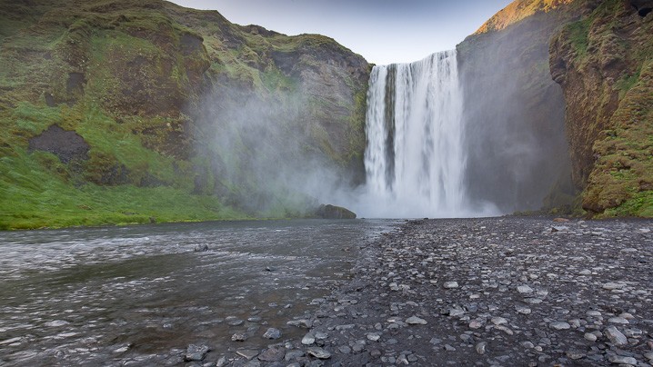 Landschaft Skogafoss